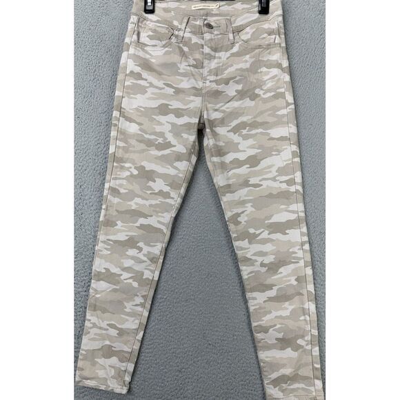 Levis‎ 720 Jeans Womens 27 Grey Camo High Rise Super Skinny Crop White Tab Denim